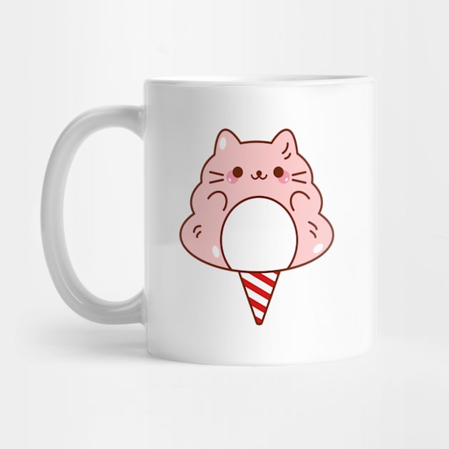 Pink Cat Cotton Candy by mintcorner